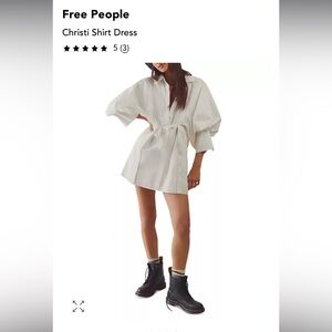 Free People Christi White Shirt Dress